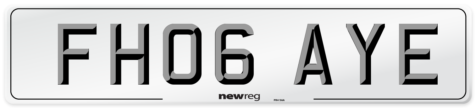 FH06 AYE Number Plate from New Reg